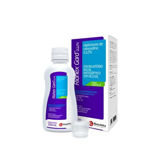 Imagem de CLOREXIDINA 0,12% ENXAGUANTE BUCAL RIOHEX GARD 250ml - RIOQUIMICA