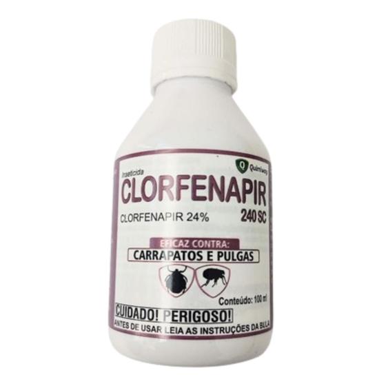 Imagem de CLORFENAPIR  240 sc 100 ml  Eficaz no combate de Carrapatos e Pulgas - Quimiway