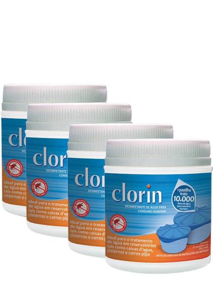 Imagem de Clorin 10000 - Tratamento De Agua - 4 Caixas - 100 Pastilhas