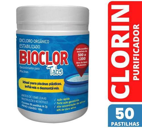 Imagem de Clorin Bioclor Tabs Piscina Inflável Plástica 50 Pastilhas com NF
