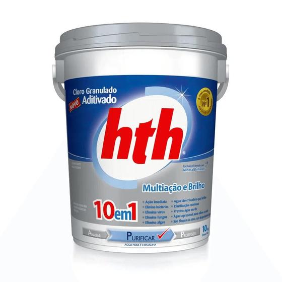 Imagem de Cloro Aditivado HTH Purificador 10 em 1 Mineral Brilliance 10kg