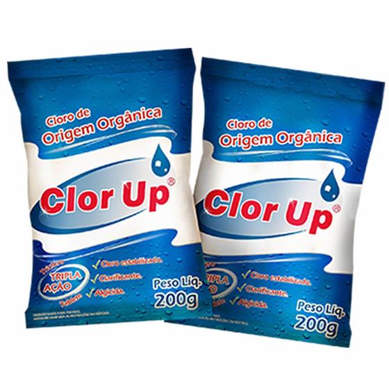 Imagem de Cloro em tablete p/ piscina 200g - clor up - kit 2 unid