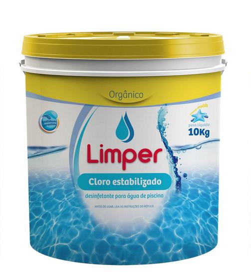 Cloro Estabilizado orgânico 10kg Limper Cloro para Piscina