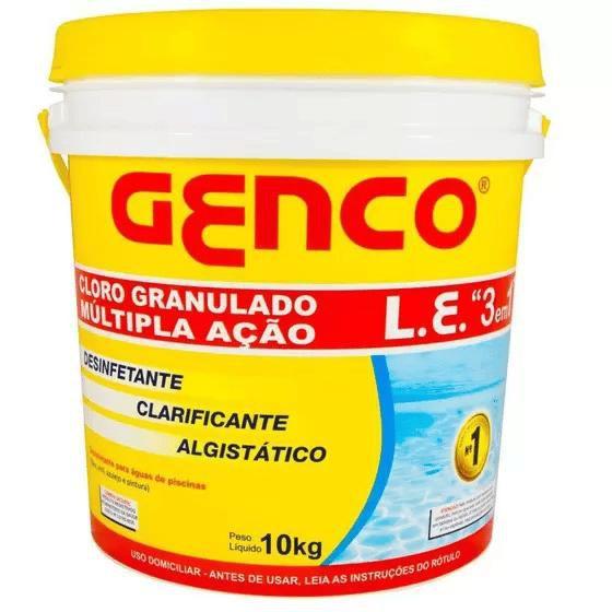 Imagem de Cloro Granulado 3 Em 1 P/piscinas 10kg - Genco