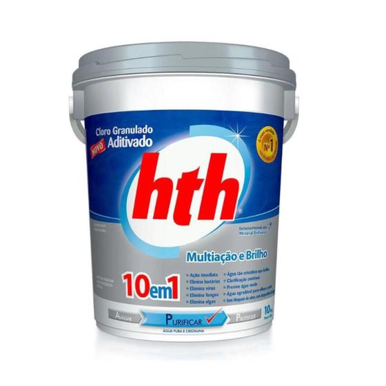 Imagem de Cloro Granulado aditivado Balde de 10 Kg HTH