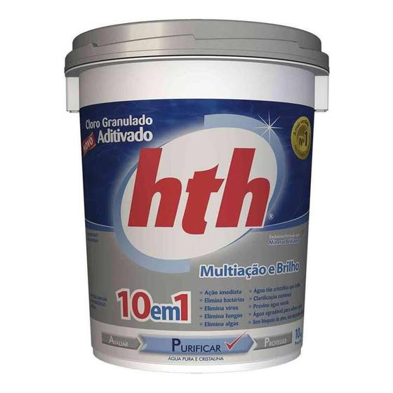 Cloro Granulado Brilliance 10KG Multi Ação 10 em 1 HTH Menor preço em Cloro Granulado Brilliance 10KG Multi Ação 10 em 1 HTH