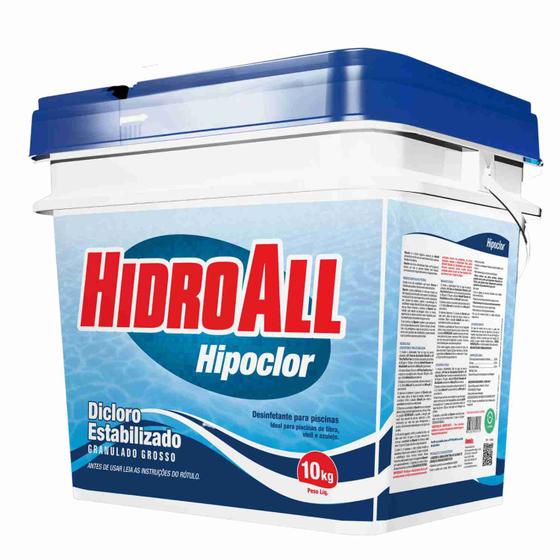 Imagem de Cloro Granulado Dicloro Estabilizado Hipoclor Hidroall 10kg