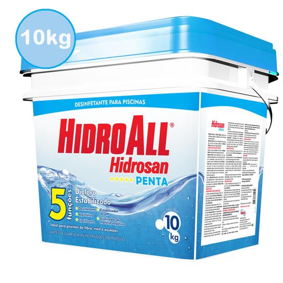 Imagem de Cloro Granulado Hidrosan Penta 5 Em 1 Hidroall 10kg