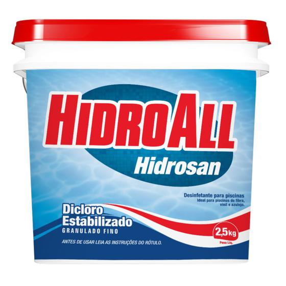 Imagem de Cloro Granulado Hidrosan Plus Dicloro Estabilizado Hidroall 2.5kg