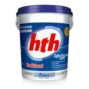 Imagem de Cloro Granulado HTH 65% 10kg - Tratamento Eficiente para Piscinas