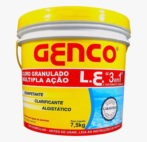 Cloro Granulado Múltipla Ação 3 em 1 7,5Kg Genco é boa?