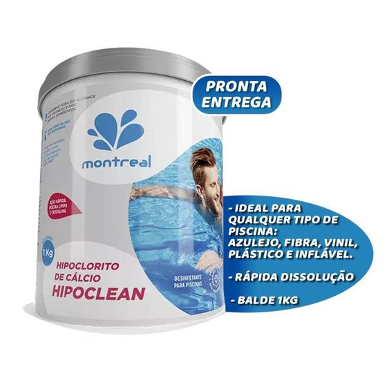 Imagem de Cloro Hipoclorito de Cálcio Montreal Hipoclean Granulado Para Piscinas 1kg