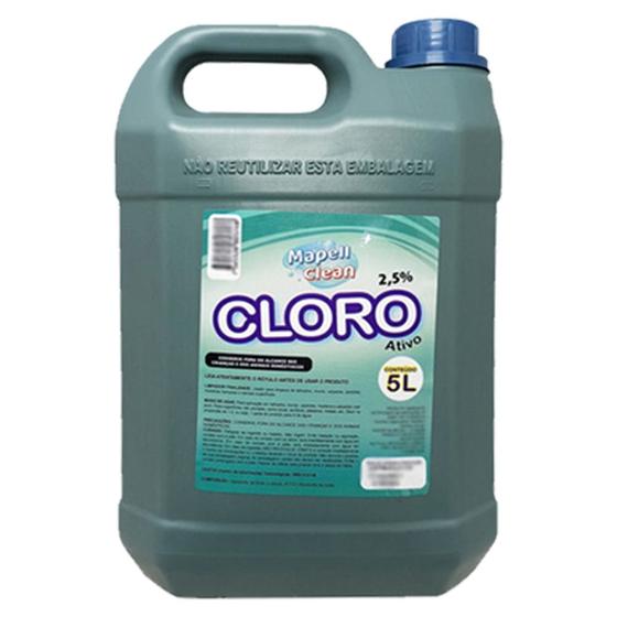 Imagem de Cloro Liquido 2,5% - 5 LITROS - MAPELL 