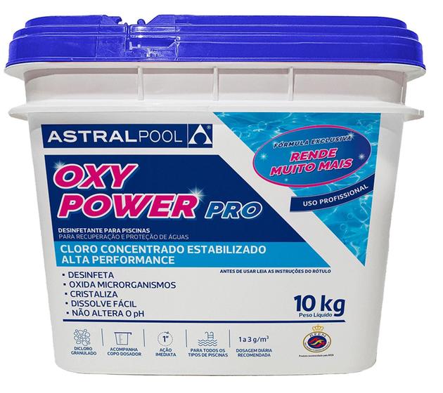 Imagem de Cloro Oxy Power PRO 10 Kg - Organico estabilizado - AstralPool - AstralPool / Fluidra