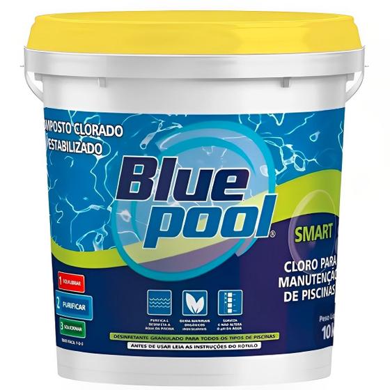 Cloro P/ Piscina Granulado BluePool Smart Multilação 10kg Menor preço em Cloro P/ Piscina Granulado BluePool Smart Multilação 10kg