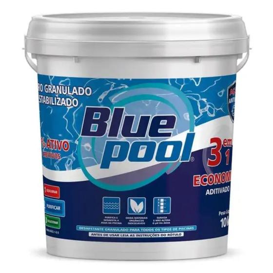 Cloro para Piscina 3 em 1 10 KG 251910B Bluepool FLUIDRA Menor preço em Cloro para Piscina 3 em 1 10 KG 251910B Bluepool FLUIDRA