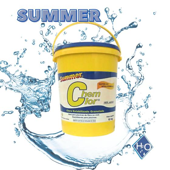 CLORO PARA PISCINA 3 EM 1 ESTABILIZADO MULT CHEM CLOR 10 kg Menor preço em CLORO PARA PISCINA 3 EM 1 ESTABILIZADO MULT CHEM CLOR 10 kg
