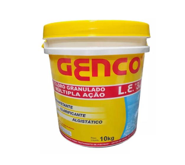 Imagem de Cloro Para Piscina 3 Em 1 Multi Ação 10 Kg - Genco ** 