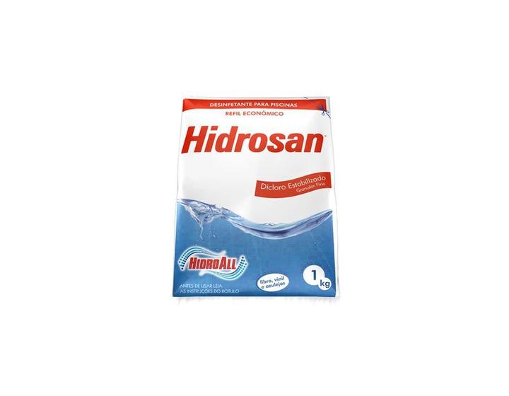 Imagem de Cloro para piscina fibra e vinil hidrosan 1kg