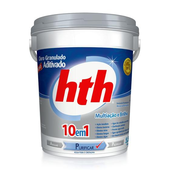 Imagem de Cloro para Piscina hth Aditivado Granulado 10 em 1 MB 5,5kg