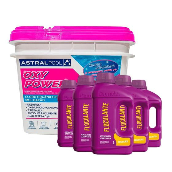 Imagem de Cloro Para Piscina Oxy Power 10kg+5 Clarificante Domclor - AstralPool