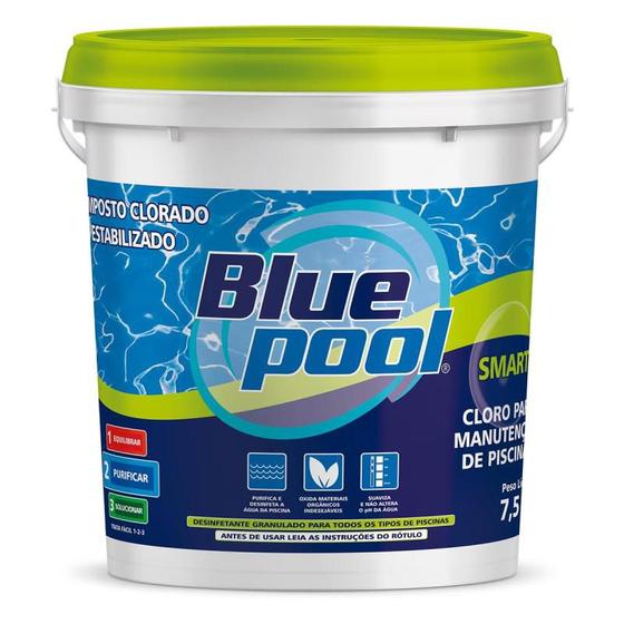 Imagem de Cloro para Piscina Smart Balde 7,5 KG 252033B Bluepool by FLUIDRA