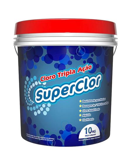 Imagem de  Cloro Tripla Acao Granulado Superclor Balde 10kg Clor-Up