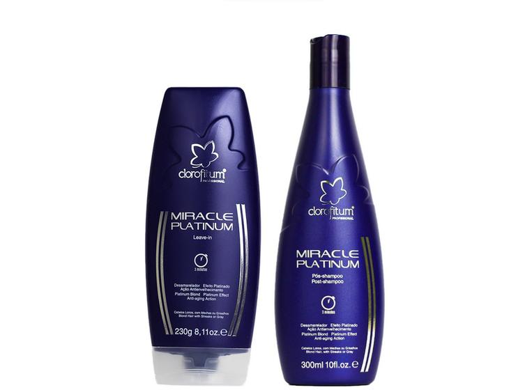 Imagem de Clorofitum Miracle Platinum Leave-in e Pós-Shampoo