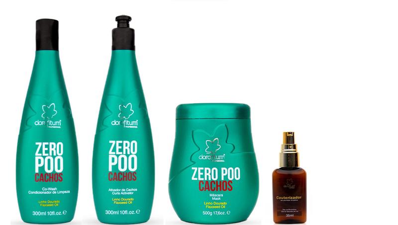 Imagem de Clorofitum Zero Poo Co-Wash e Ativador de Cachos e Máscara e Cauterizador35 ml