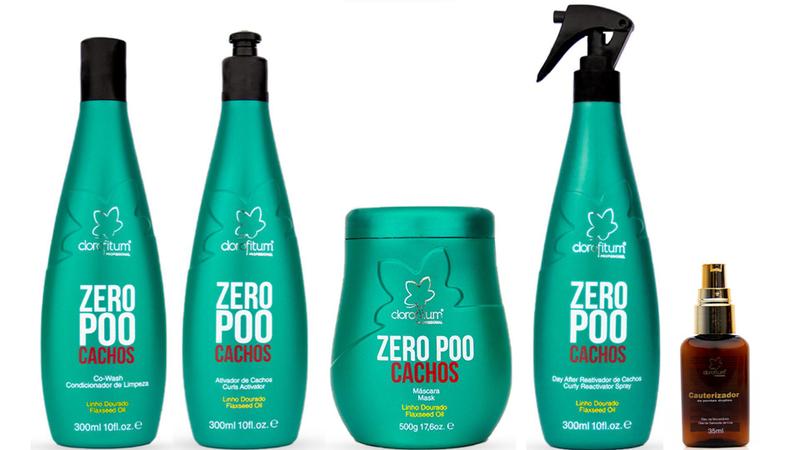 Imagem de Clorofitum Zero Poo Co-Wash e Ativador de Cachos e Máscara e Soro Day After e Cauterizador35 ml