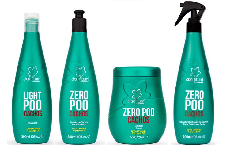 Imagem de Clorofitum Zero Poo Shampoo e Ativador de Cachos e Máscara e Soro Day After
