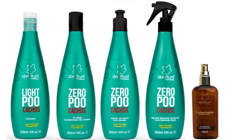 Imagem de Clorofitum Zero Poo Shampoo e Co-Wash e Ativador de Cachos e Soro Day After e Cauterizador 100 ml