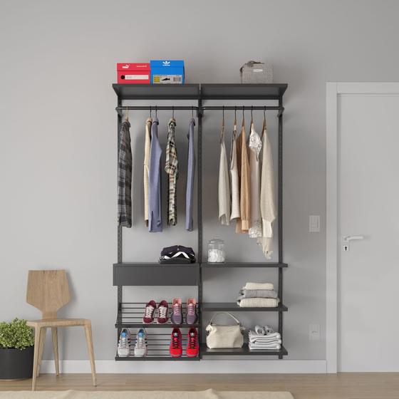 Imagem de Closet Aberto 120cm - Armário Moderno (Coleção 08) Organização e Estilo