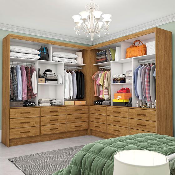 Closet Casal Duplo Sevilha Premium 18 Gavetas Carioca Móveis Menor preço em Closet Casal Duplo Sevilha Premium 18 Gavetas Carioca Móveis