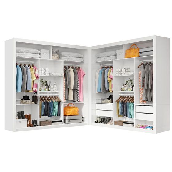 Imagem de Closet Casal Premium Clarice Com 04 Gavetas Carioca Móveis
