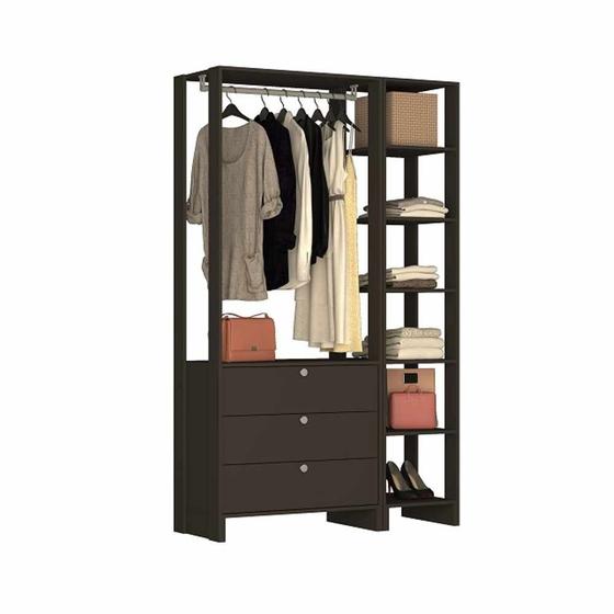 Imagem de Closet com 1 Cabideiro, e 9 Prateleiras EY101-104 Linha Yes Emovell