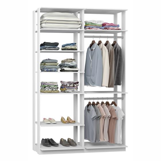 Imagem de Closet Componível Completo 2 Peças 1,40m 9010 Clothes Be Mobiliário