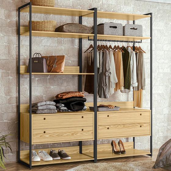 Imagem de Closet Industrial 4 Gavetas Pinus 17517 - Olivar Móveis