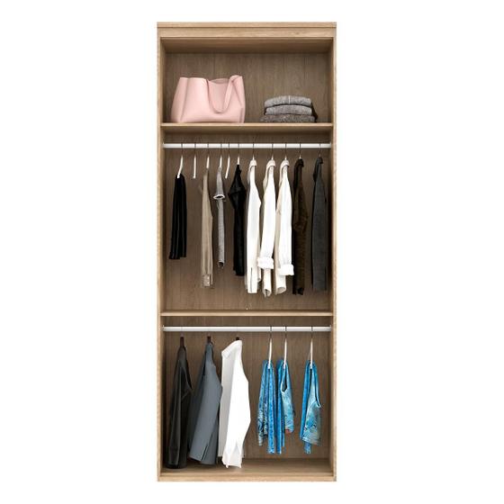 Imagem de Closet Modulado Sem Portas com Cabideiros 90 cm MDF Lotus Belmax