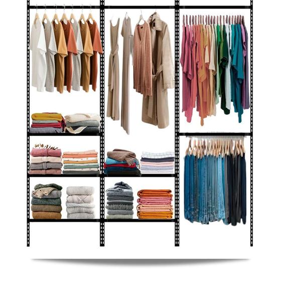 Imagem de Closet Monte Como Quiser 17 pçs 1,90m linear - Smart Black