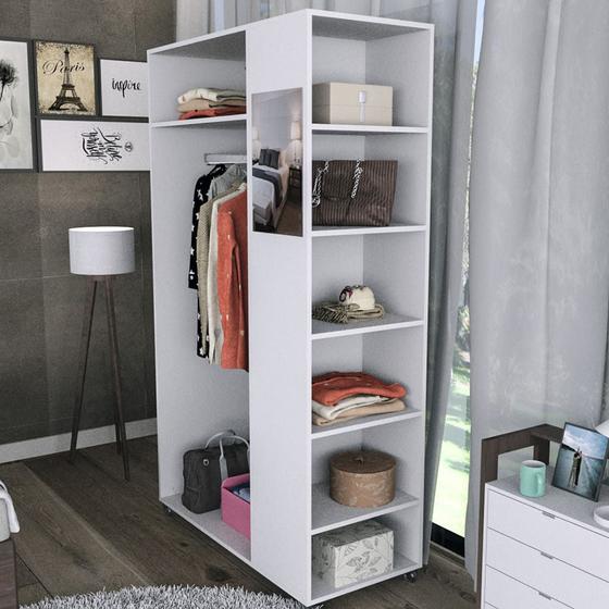 Imagem de Closet Moove sem  Espelho e Prateleiras Branco