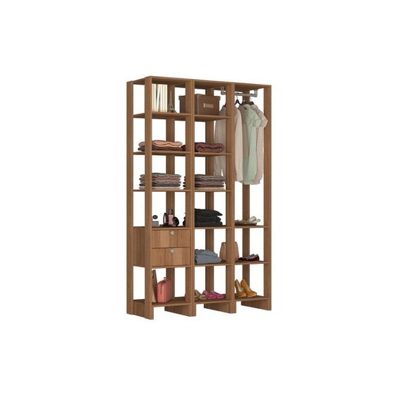 Imagem de Closet Multi Yes Com Cabideiro 2 Gavetas e 14 Prateleiras Nova Mobile