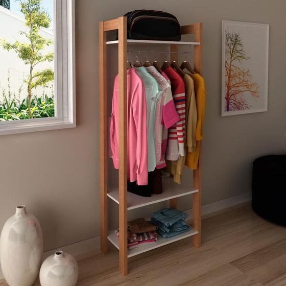 Imagem de Closet Organizador de Roupas com Cabideiro e 3 Prateleiras