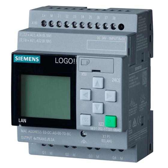 Imagem de Clp Logo 24Ce 8Di(4Ai)/4Do 6Ed1052-1Cc08-0Ba2 Siemens