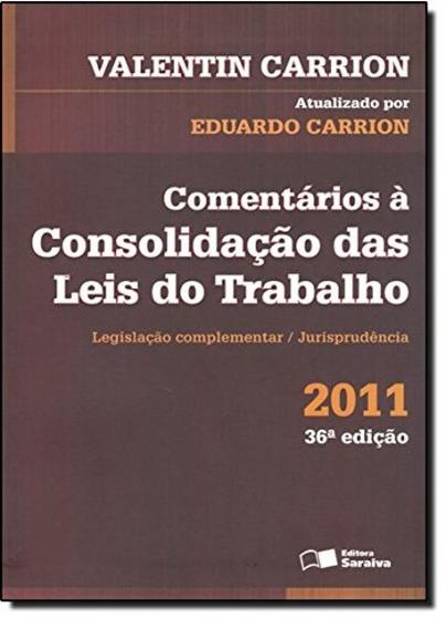 Imagem de Clt : Comentários À Consolidação das Leis do Trabalho