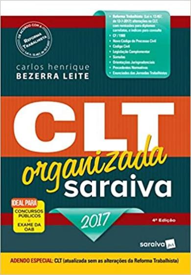 Imagem de Clt Organizada - Saraiva 2017