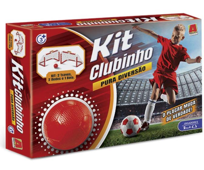 Imagem de Clubinho Futebol Infantil Com Mini Traves Bola E Placar Vermelho E Branco - Algazarra