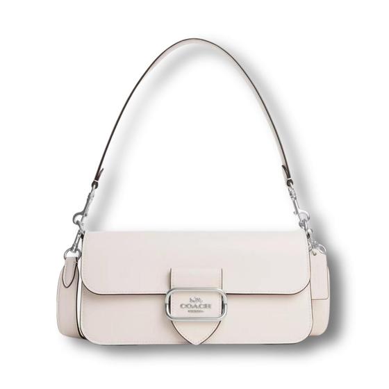 Imagem de Coach Morgan Shoulder Bag - Bolsa de Ombro em couro legítimo - cor Branco Giz