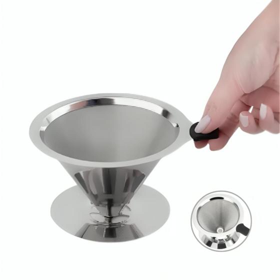 Imagem de Coador Aço Inox Para Café Sem Papel 101