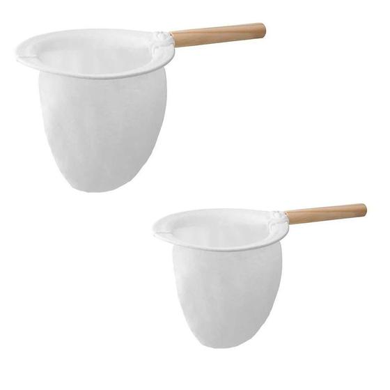 Imagem de Coador De Cafe De Pano Algodão 10cm Com cabo - 2 Unidades - Esperança